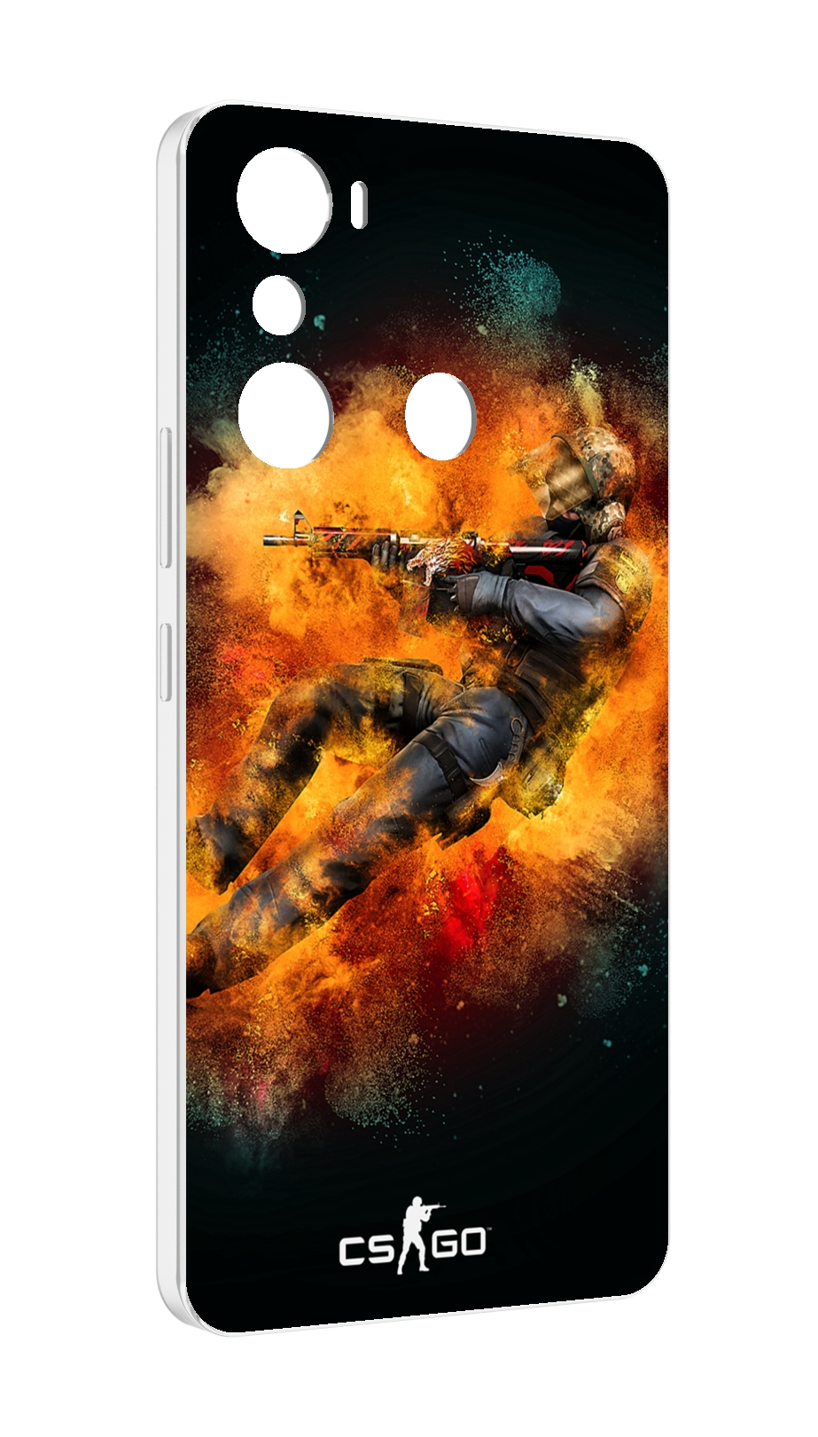

Чехол MyPads CS-go Контр-террорист для Infinix Hot 20i, Прозрачный, Tocco