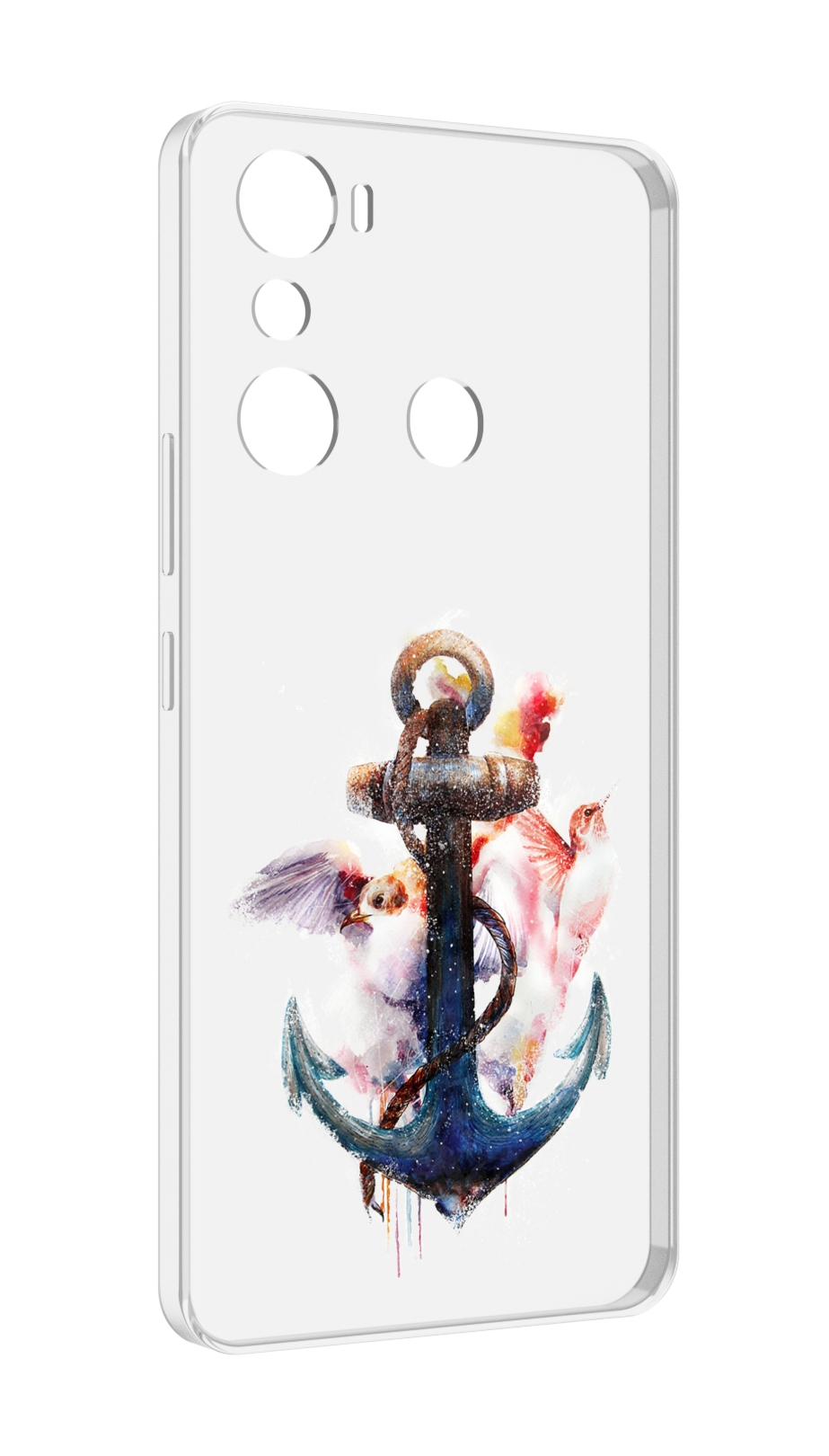 

Чехол MyPads якорь с птицами для Infinix Hot 20i, Прозрачный, Tocco