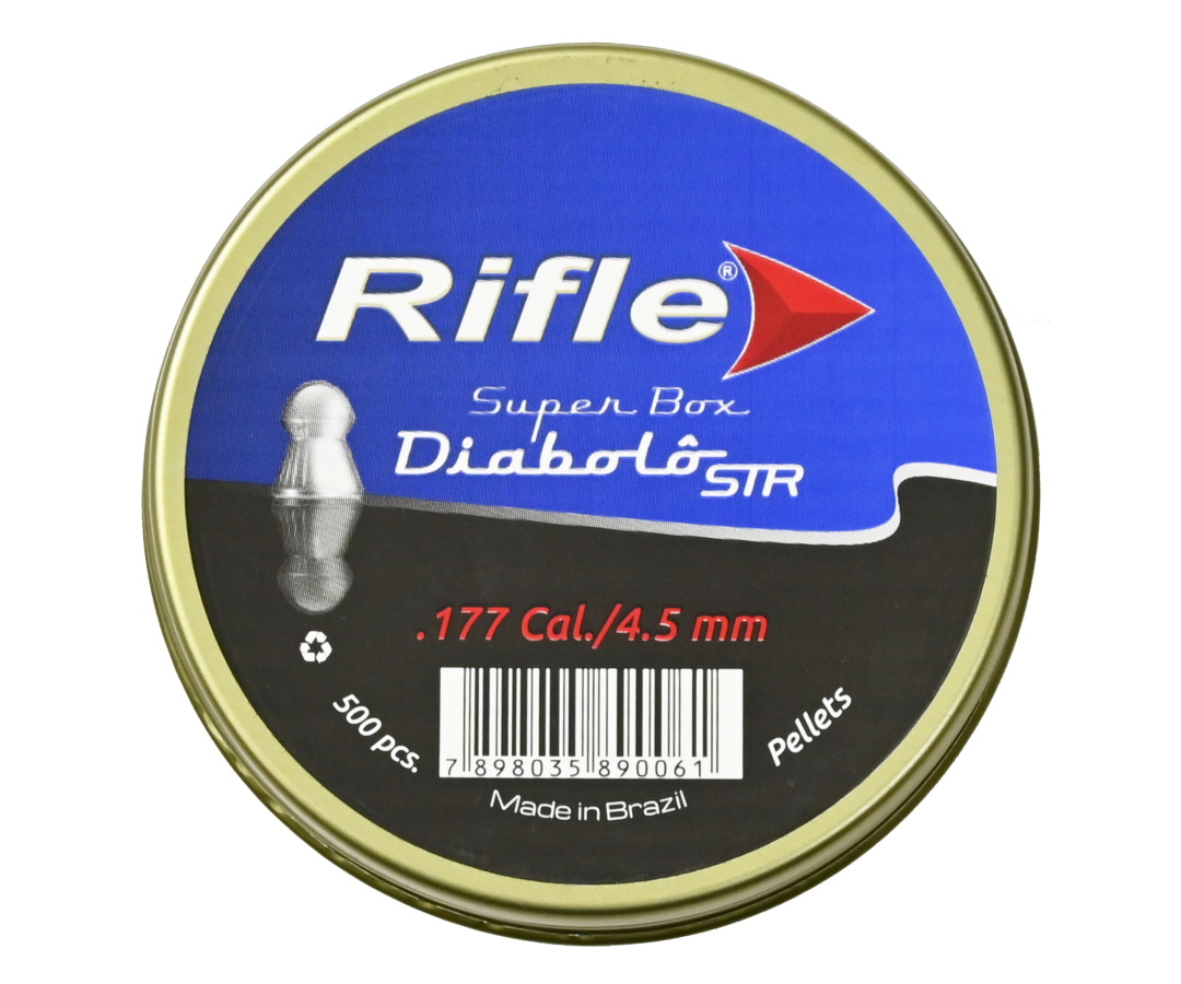 

Пуля пневм. RIFLE STR Basic Series Diabolo 4,5 мм. 0,47 гр. (500 шт. в банке) 5011EX, Серебристый, Diabolo