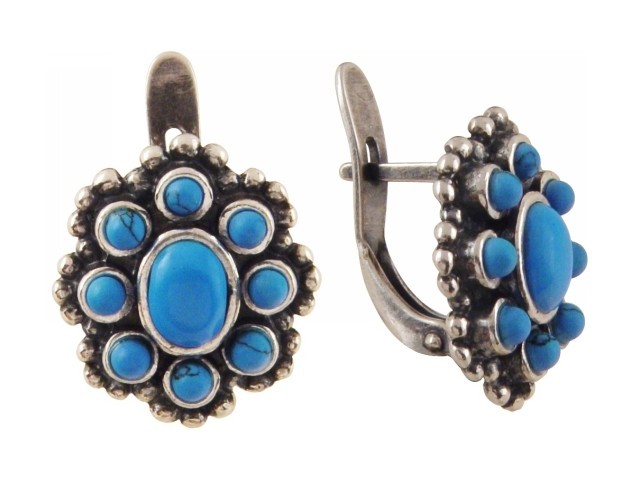 

Серьги Jenavi b62431b0 бирюза, b62431b0