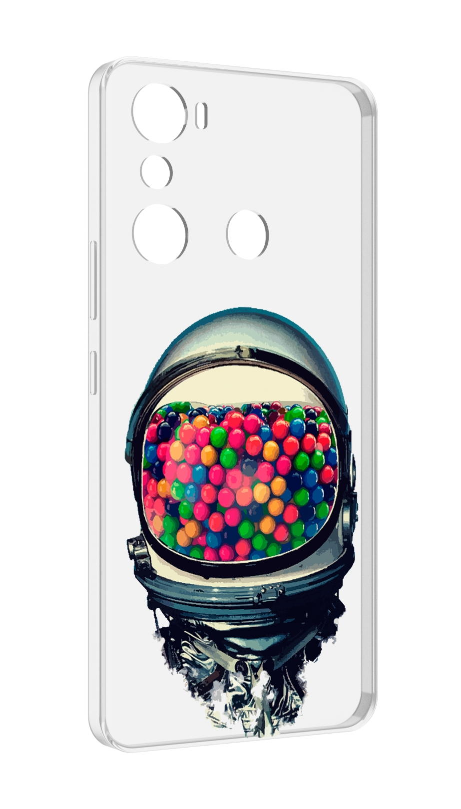 

Чехол MyPads шлем космонавта для Infinix Hot 20i, Прозрачный, Tocco