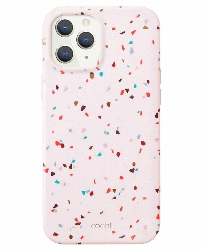 фото Чехол uniq coehl terrazzo iphone 12/12 pro розовый