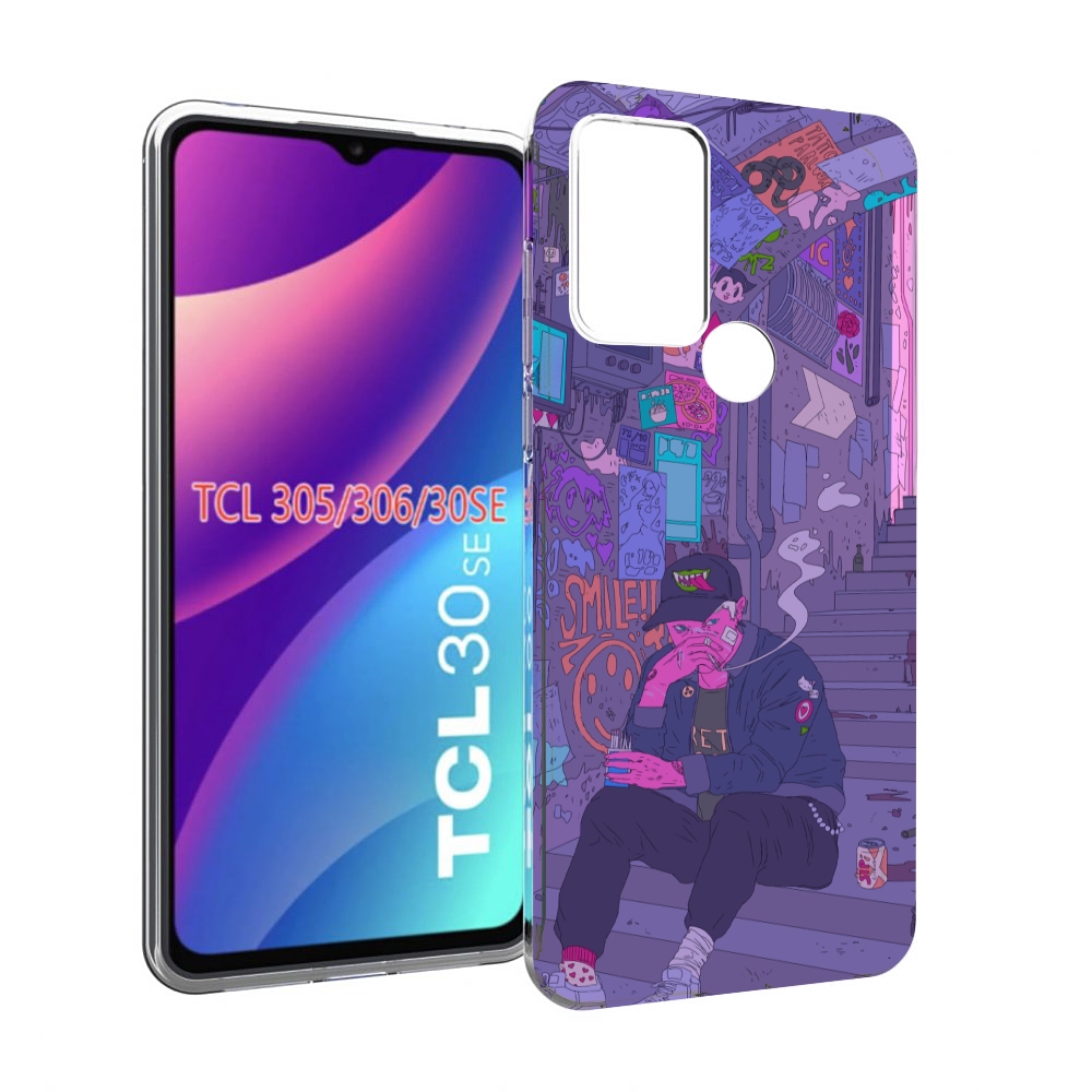

Чехол MyPads парень в подъезде мультик для TCL 30SE/305/306/30E, Tocco