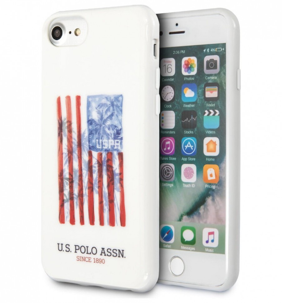 фото Чехол cg mobile u.s. polo assn. american flag iphone se 2020/8/7 белый