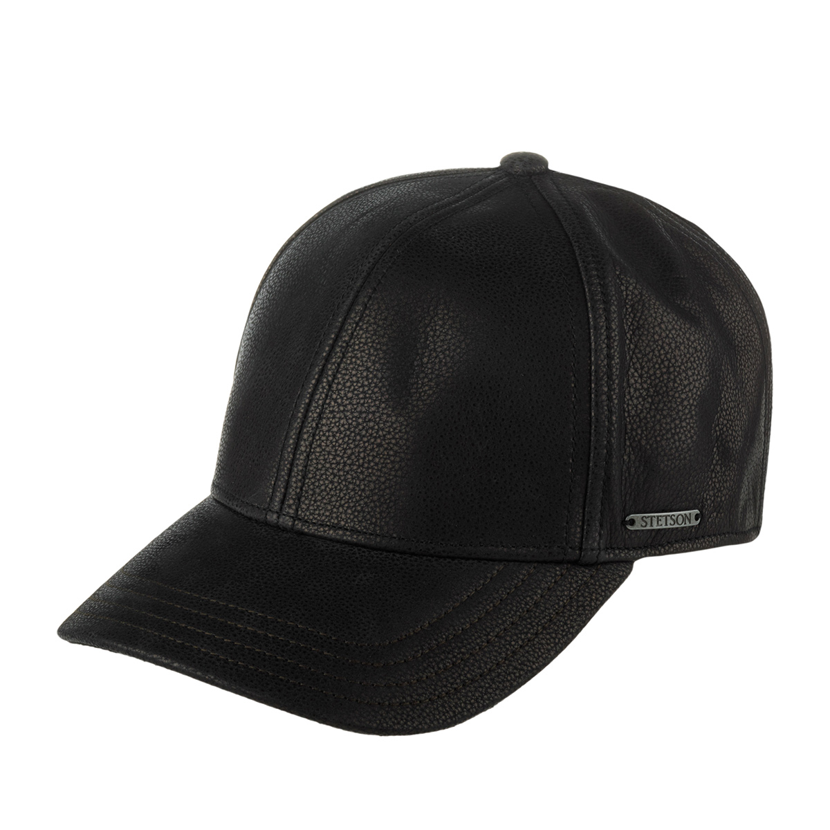 Бейсболка унисекс Stetson 7727302 BASEBALL CAP CHEVRETTE COWHIDE EF черная, р. 61