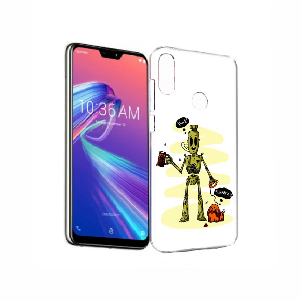 

Чехол MyPads Tocco для Asus ZenFone Max Pro (M2) (ZB631KL) прикольный робот, Прозрачный, Tocco