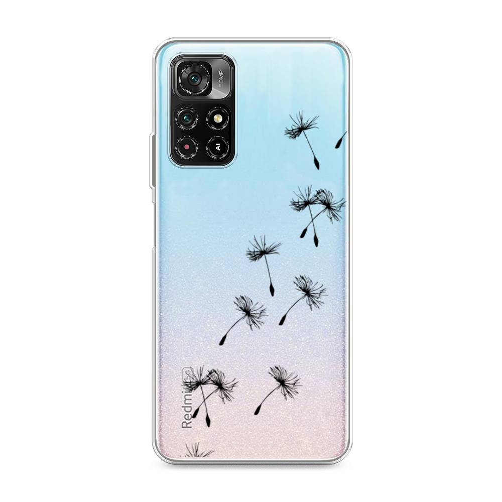 фото Силиконовый чехол "летящие одуванчики" на xiaomi redmi note 11 5g awog