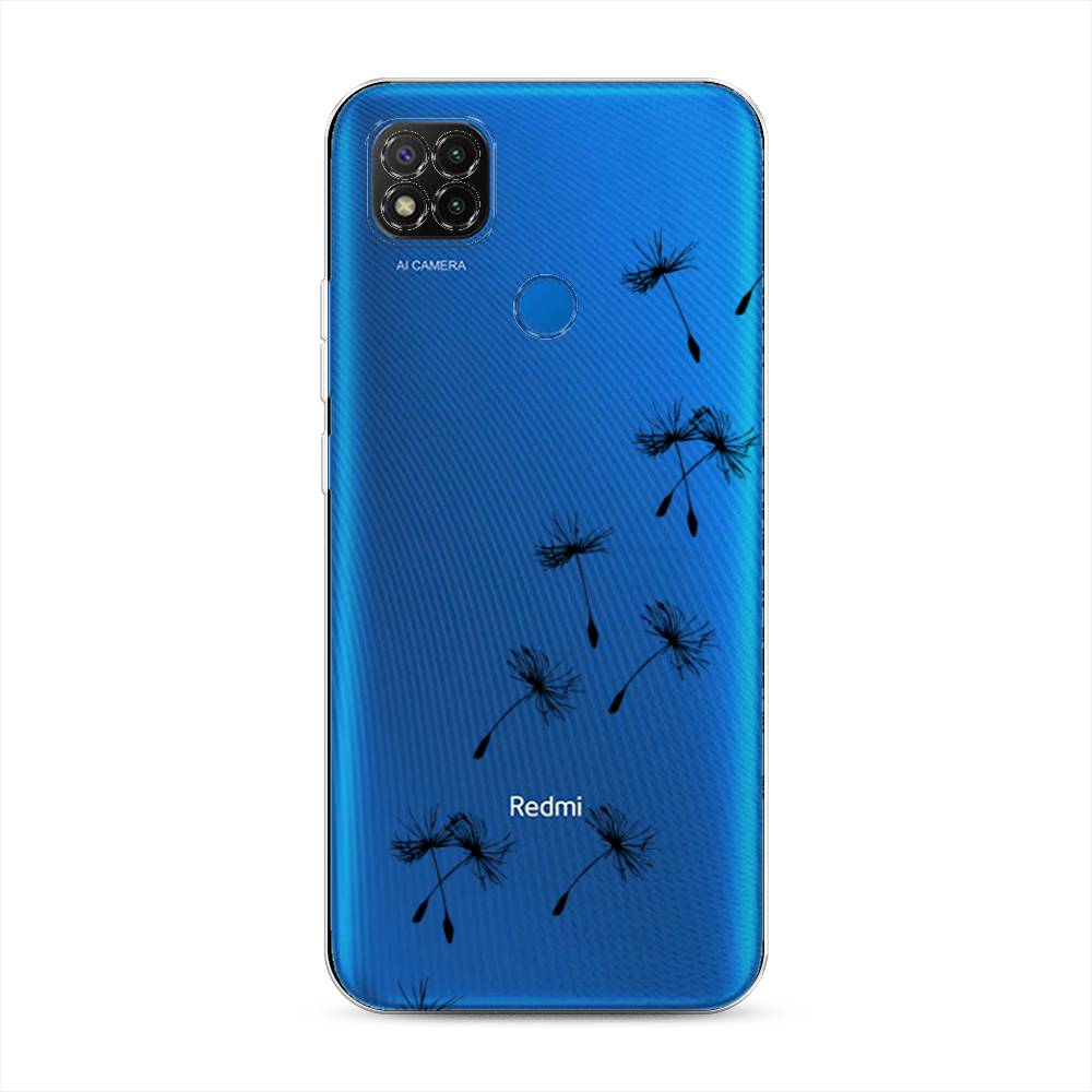 фото Силиконовый чехол "летящие одуванчики" на xiaomi redmi 9c awog