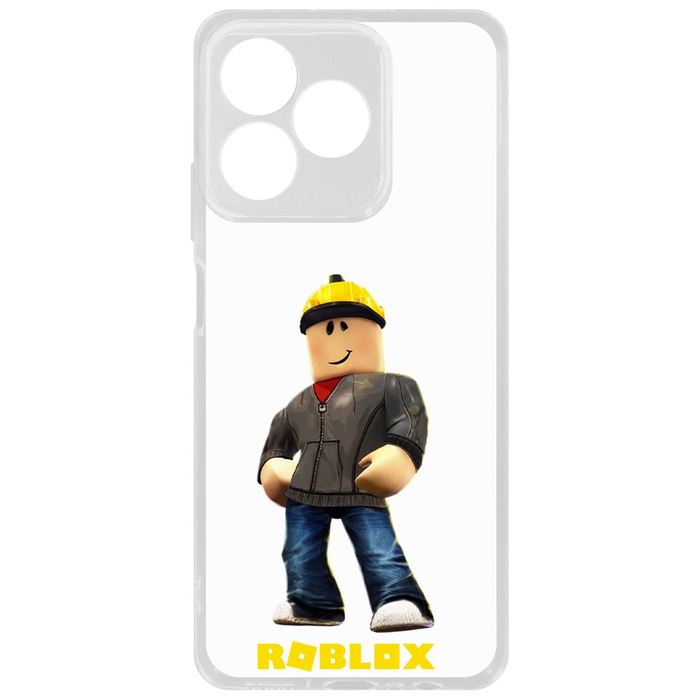 Чехол-накладка Krutoff Clear Case Roblox-Строитель для Realme Note 50