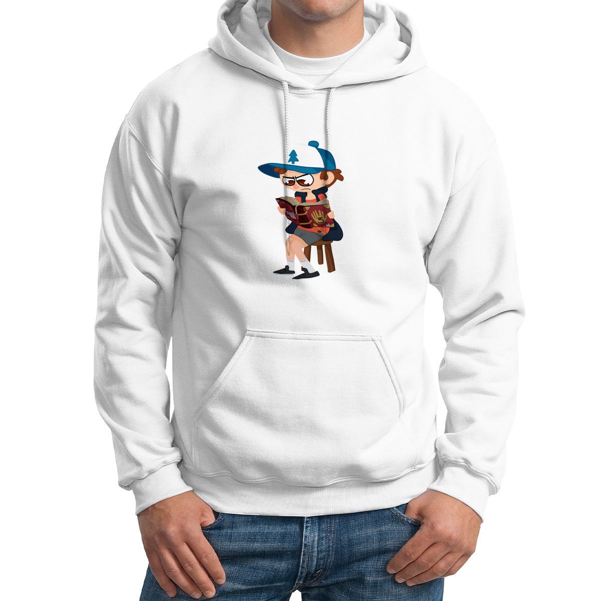 

Толстовка Худи белая Гравити Фолз Диппи Gravity falls Dippi, Белый, 4M041301