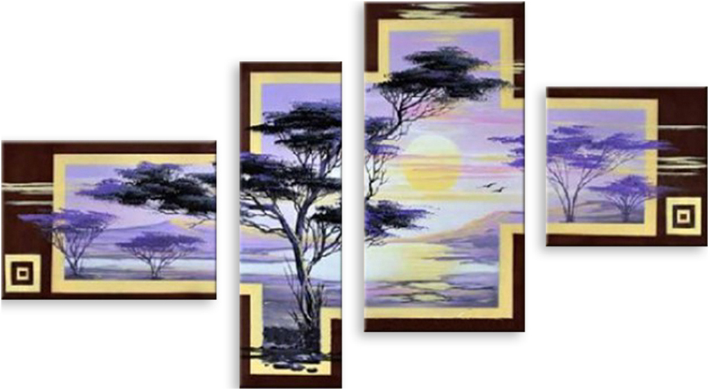 

Картина модульная на холсте Модулка Фиолетовый закат 150x90 см, 4683