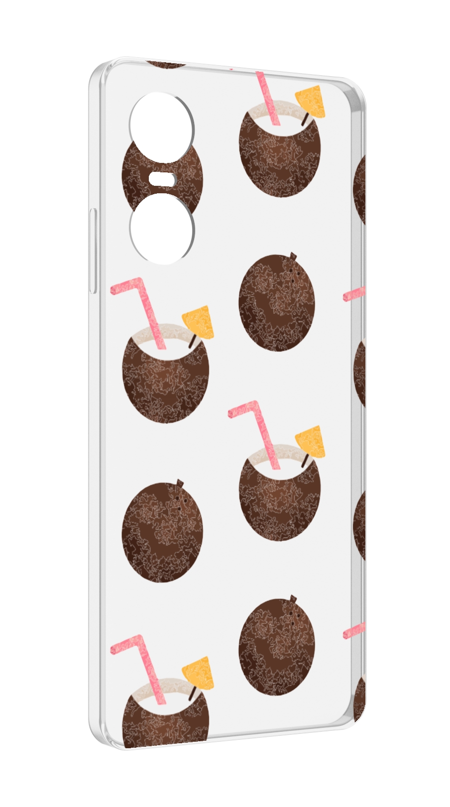 

Чехол MyPads кокосики для Tecno Pop 6 Pro, Прозрачный, Tocco