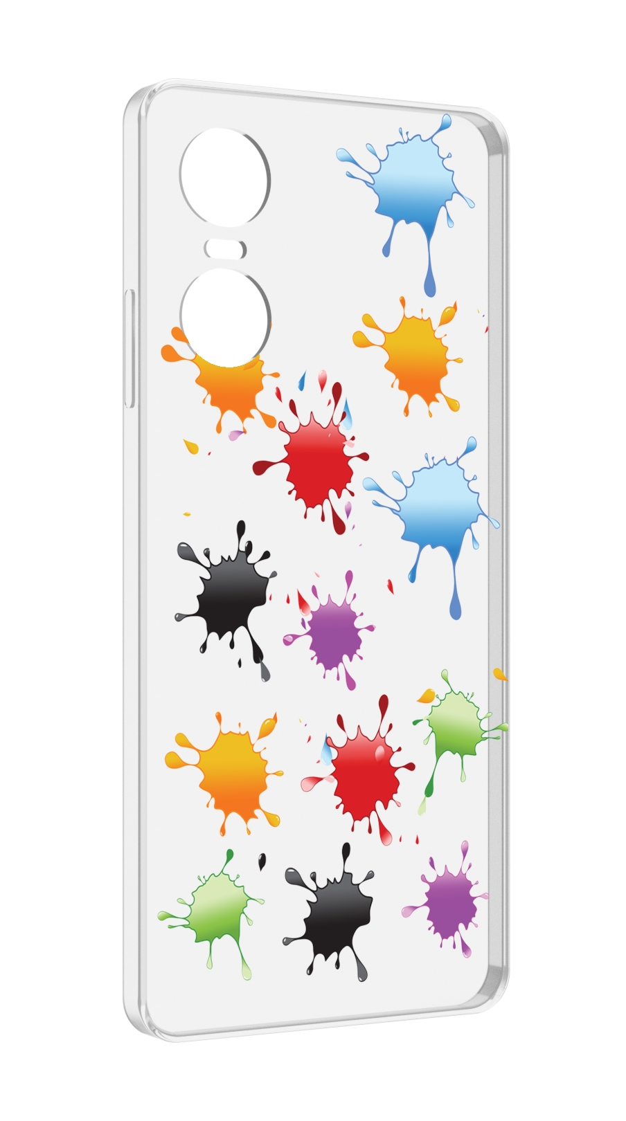 

Чехол MyPads кляксы для Tecno Pop 6 Pro, Прозрачный, Tocco