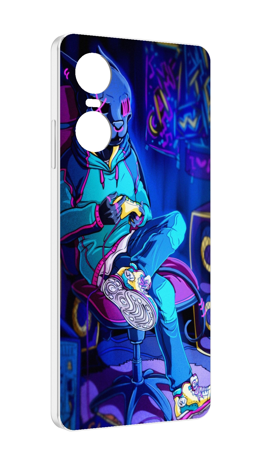 

Чехол MyPads киберпанк игрок для Tecno Pop 6 Pro, Прозрачный, Tocco
