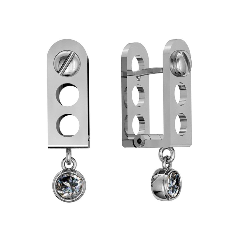 

Серьги из серебра с фианитом ПРИВОЛЖСКИЙ ЮВЕЛИР 391064-FA11, 391064-FA11