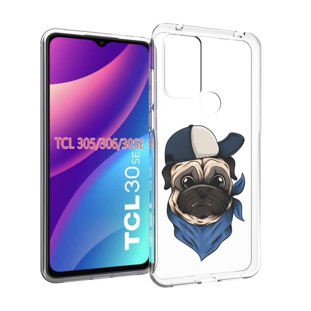 

Чехол MyPads мопс-в-кепке для TCL 30SE/305/306/30E, Tocco