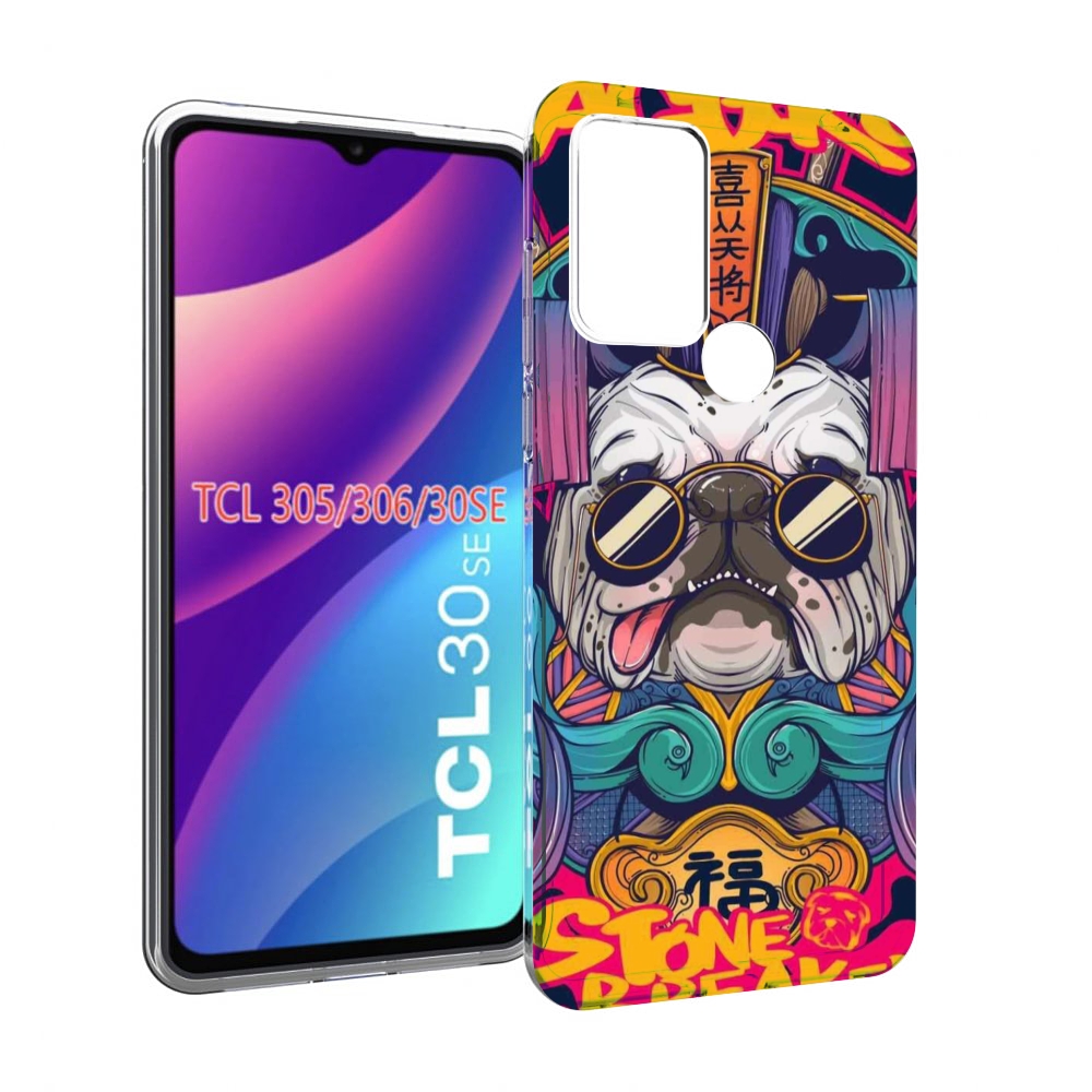 

Чехол MyPads мопс агро яркая для TCL 30SE/305/306/30E, Tocco