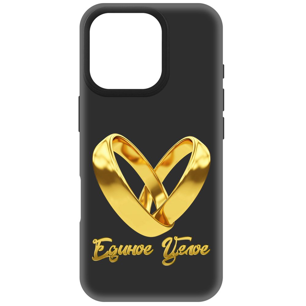 

Чехол-накладка Krutoff Soft Case Единое целое для iPhone 16 Pro черный