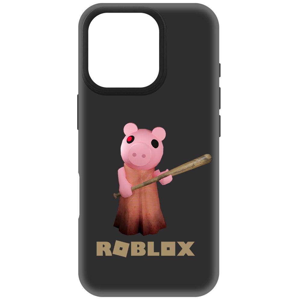 

Чехол-накладка Krutoff Soft Case Roblox-Пигги для iPhone 16 Pro черный