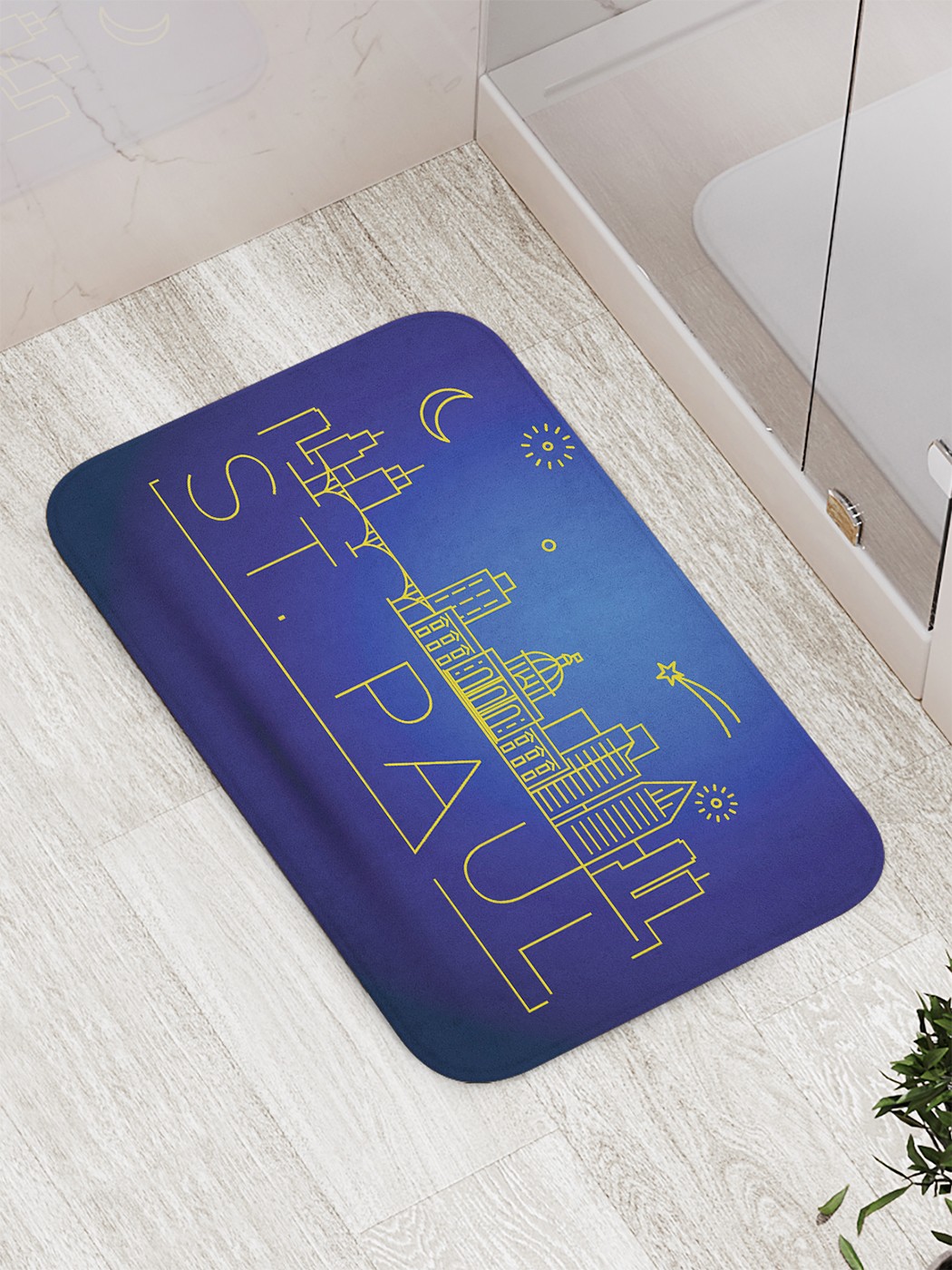 

Коврик противоскользящий для ванной, сауны, бассейна, 77х52 см bath_72706 JoyArty