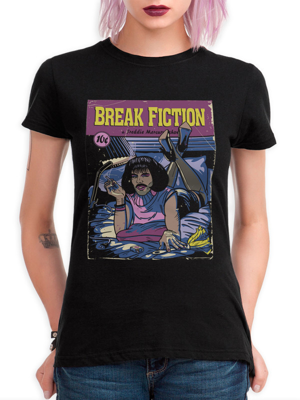 

Футболка женская DreamShirts Studio Фредди Меркьюри - Криминальное Чтиво 1 черная XL, Черный, Фредди Меркьюри - Криминальное Чтиво 1