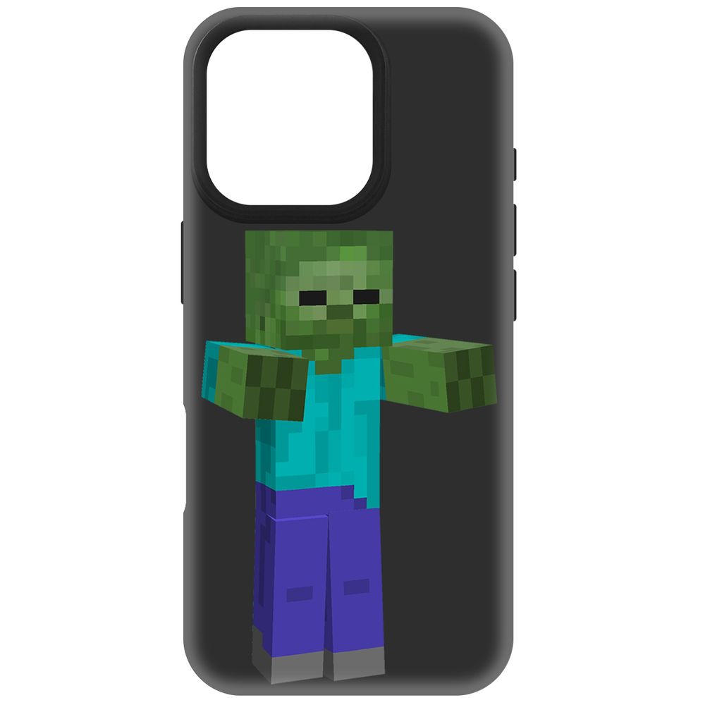 

Чехол-накладка Krutoff Soft Case Minecraft-Гигант для iPhone 16 Pro черный