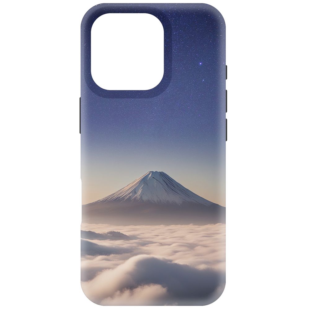 

Чехол-накладка Krutoff Soft Case Япония, Фудзияма для iPhone 16 Pro черный