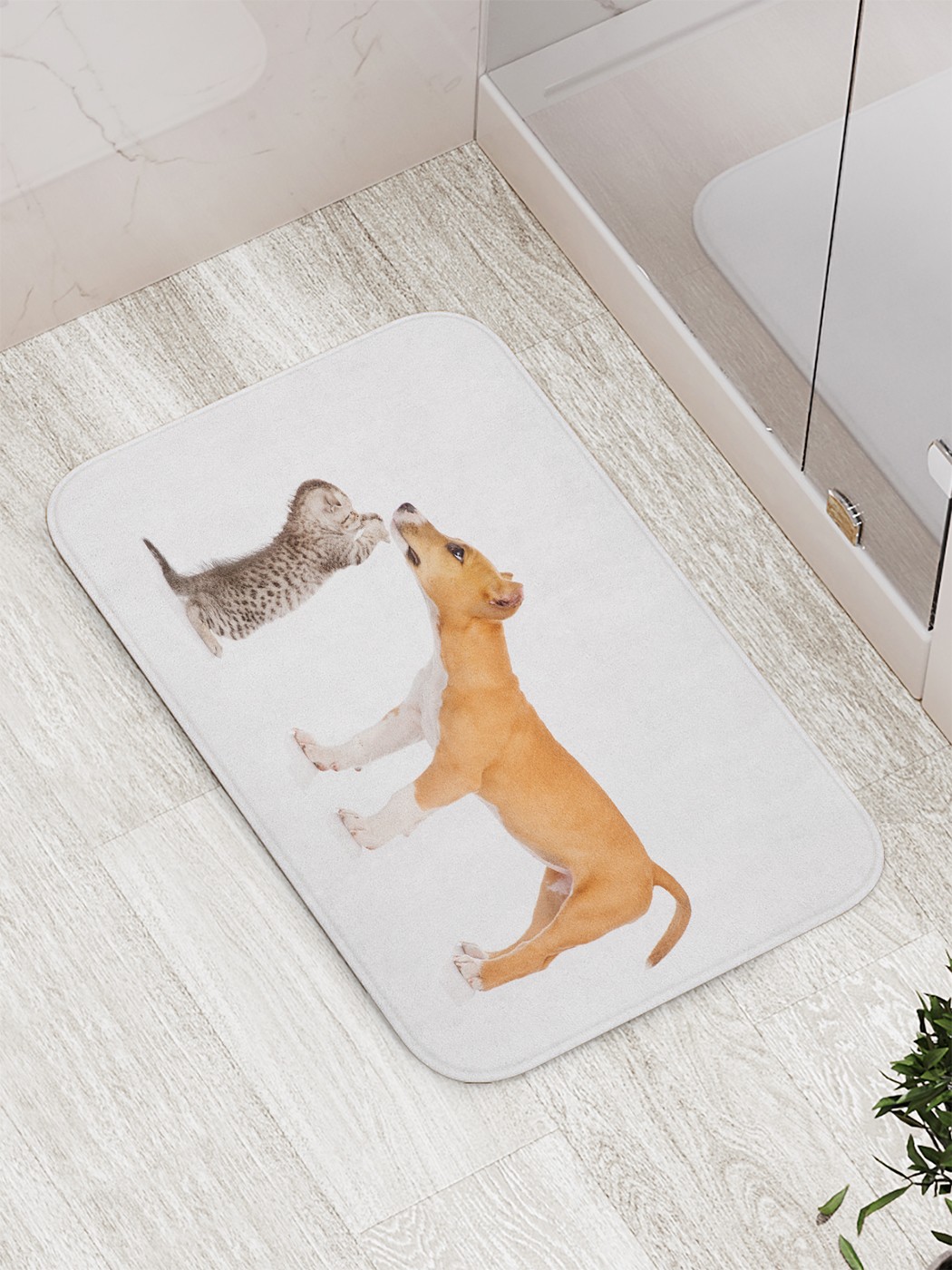 

Коврик противоскользящий для ванной, сауны, бассейна, 77х52 см bath_72550 JoyArty
