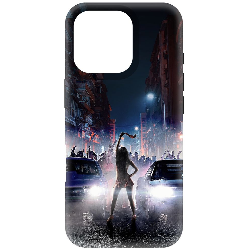 

Чехол-накладка Krutoff Soft Case Форсаж. Стритрейсинг для iPhone 16 Pro черный