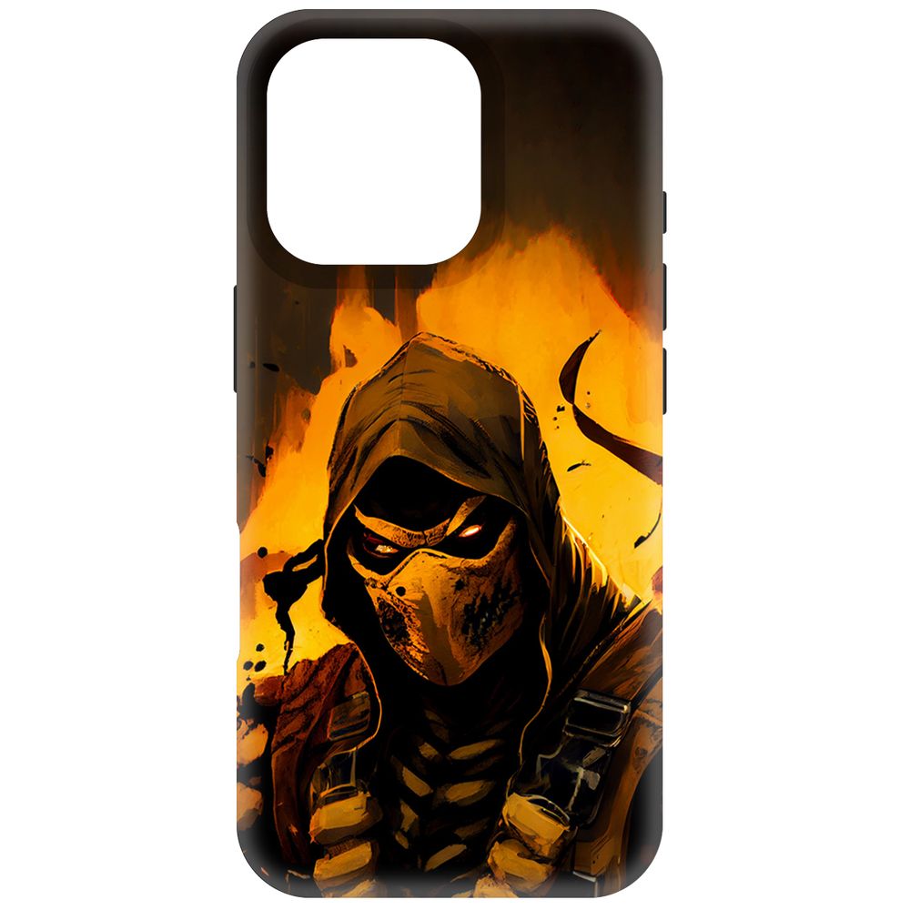 

Чехол-накладка Krutoff Soft Case Мортал Комбат. Скорпион для iPhone 16 Pro черный
