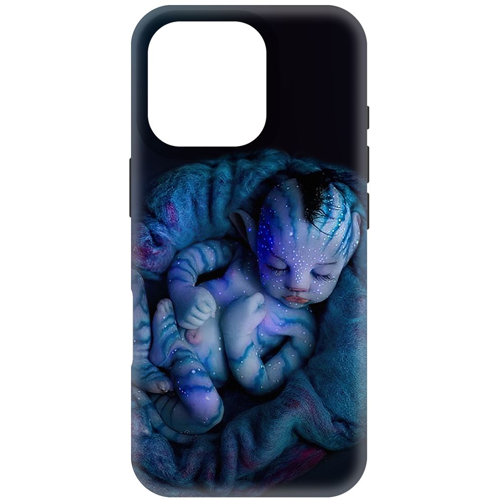 

Чехол-накладка Krutoff Soft Case Аватар - Малышка для iPhone 16 Pro черный