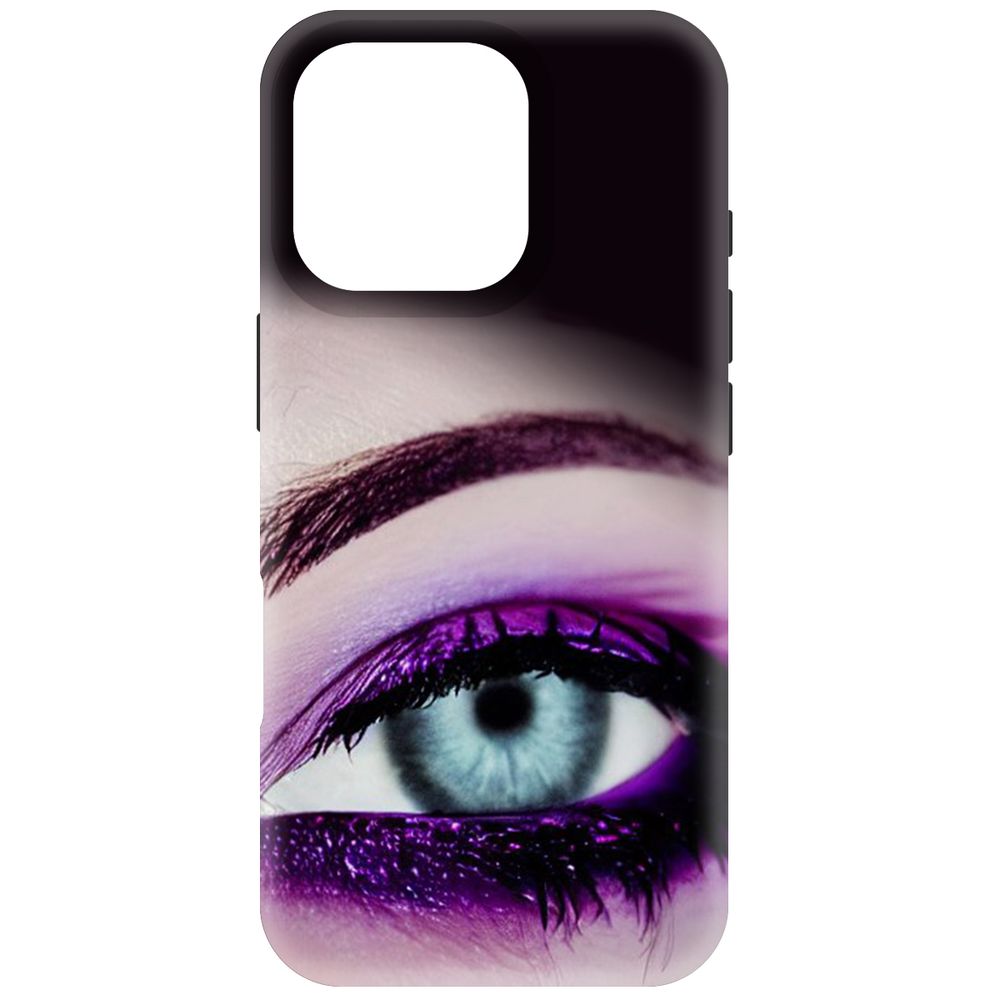 

Чехол-накладка Krutoff Soft Case Взгляд для iPhone 16 Pro черный