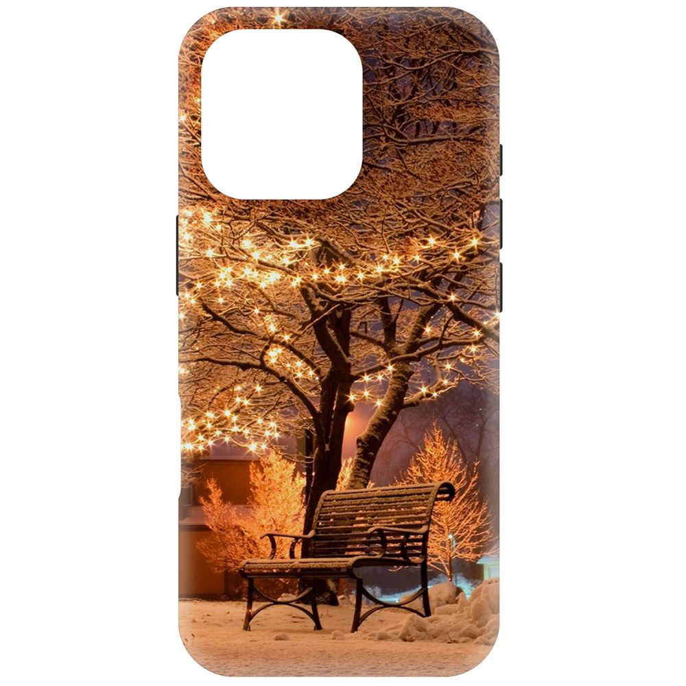 

Чехол-накладка Krutoff Soft Case Зимний парк для iPhone 16 Pro черный