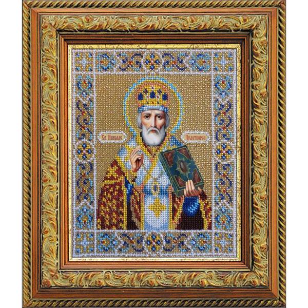 

Вышивка бисером Икона "Св.Николай Чудотворец" ПТ-Б1005, 24x20 см от