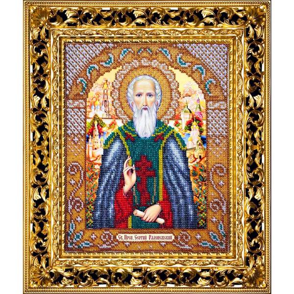

Вышивка бисером Икона "Св.Преп.Сергий Радонежский" ПТ-Б1004, 25x20 см от