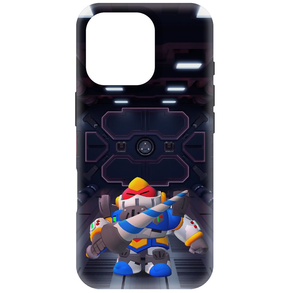 

Чехол-накладка Krutoff Soft Case Brawl Stars - Паладин Вольт-Меха для iPhone 16 Pro черный
