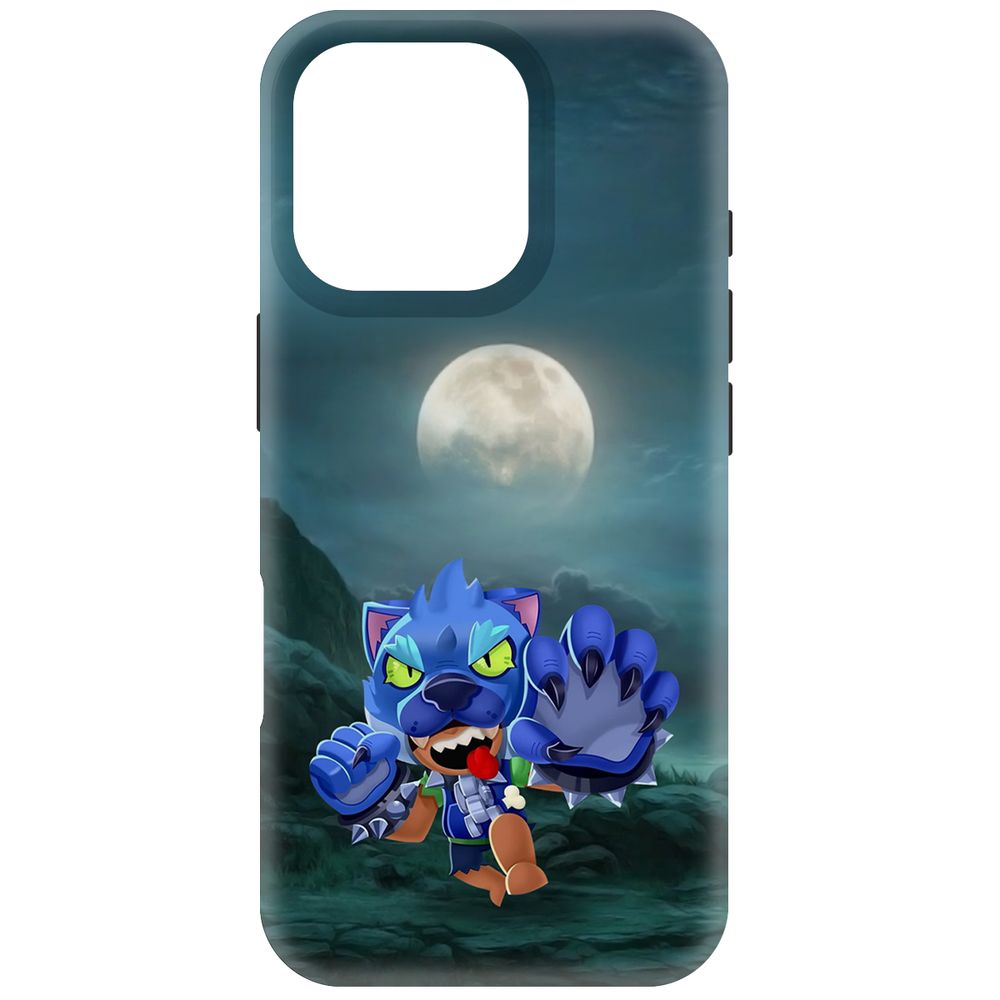

Чехол-накладка Krutoff Soft Case Brawl Stars - Оборотень Леон для iPhone 16 Pro черный