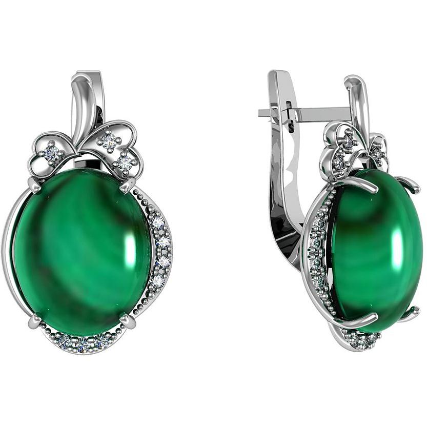 

Серьги из серебра с малахитом ПРИВОЛЖСКИЙ ЮВЕЛИР 361325-FA11ML, 361325-FA11ML