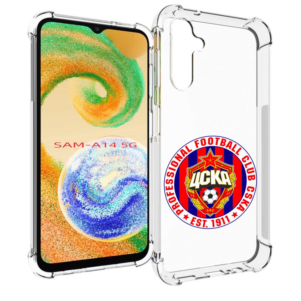 

Чехол MyPads ФК ЦСК логотип для Samsung Galaxy A14 5G, Прозрачный, Tocco