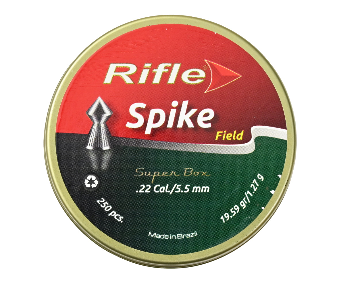 

Пуля пневм. RIFLE Field Series Spike 5,5 мм. 1,27 гр. (250 шт. в банке) 7021EX, Серебристый, Spike