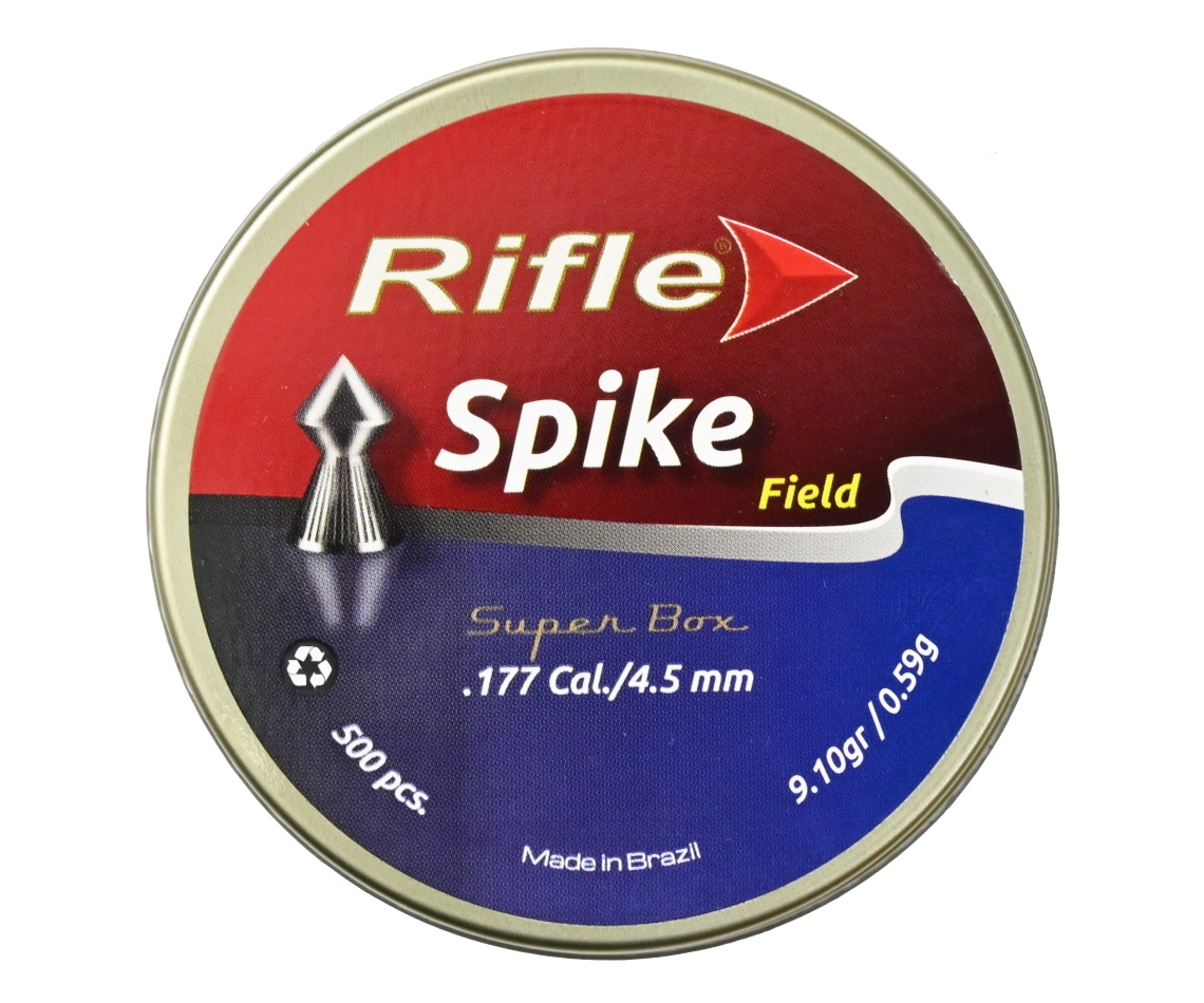 

Пуля пневм. RIFLE Field Series Spike 4,5 мм. 0,59 гр. (500 шт. в банке) 7019EX, Серебристый, Spike
