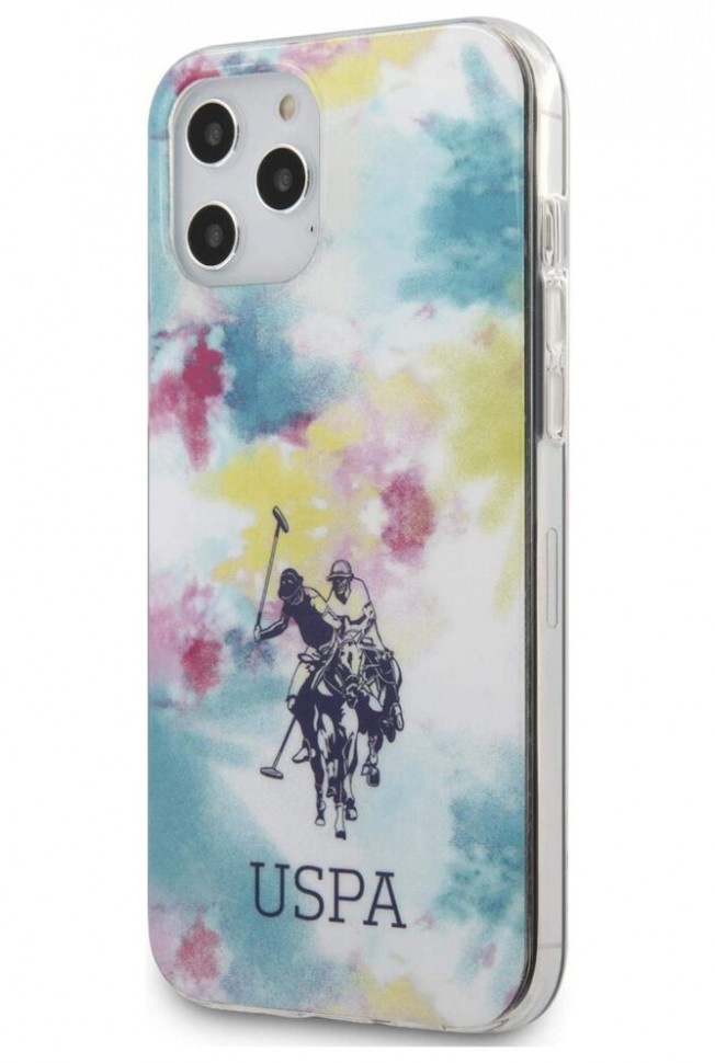 фото Чехол cg mobile u.s. polo assn. tie&dye double horse iphone 12/12 pro мультиколор