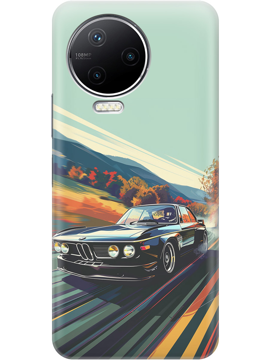 

Силиконовый чехол на Infinix Note 12 Pro с принтом "Гоночный BMW", Прозрачный;оранжевый;черный, 762092785