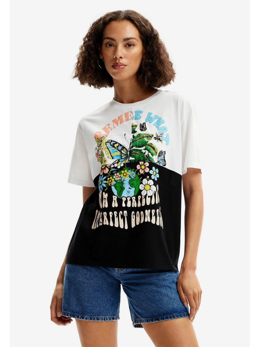 

Футболка женская Desigual DE121D12Y белая S, Белый, DE121D12Y