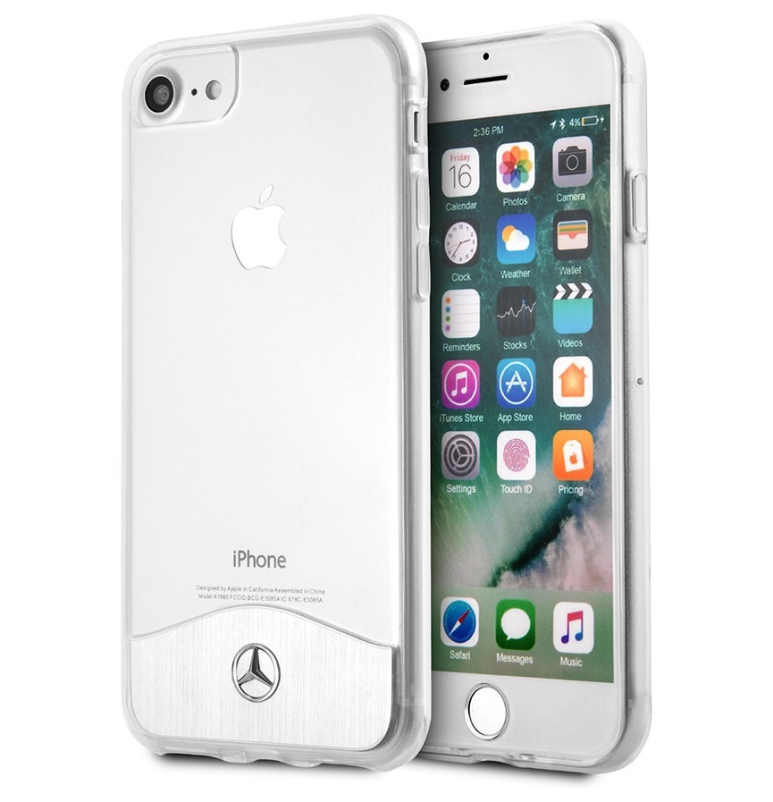 фото Чехол cg mobile mercedes wave ix&aluminium iphone 7/8/se 2020 прозрачный