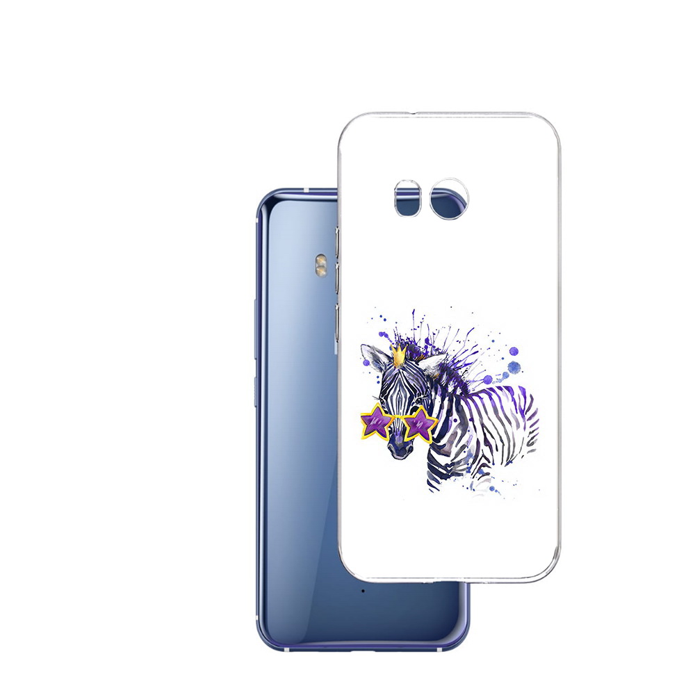 

Чехол MyPads Tocco для HTC U11 акварельная зебра, Прозрачный, Tocco