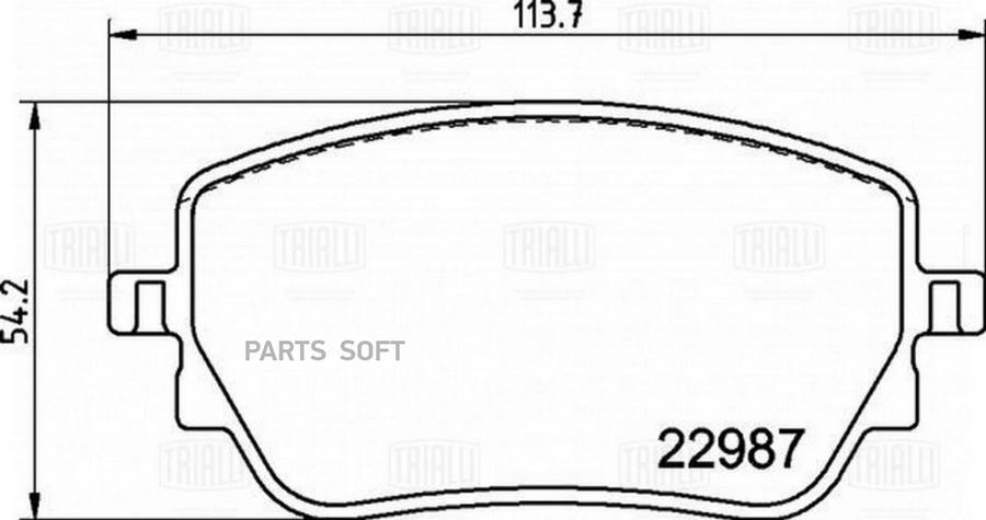 

Колодки тормозные для а/м Mercedes A (W177) (18-)/CLA (C118) (19-) диск. зад. 114x54мм | з