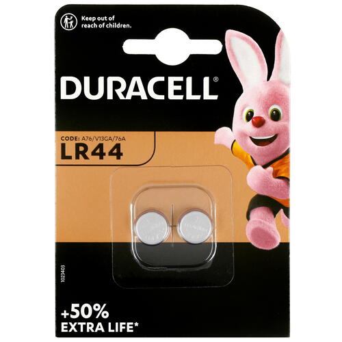 

Батарейка Duracell LR44 (5002121), упаковка из 2 шт, G13