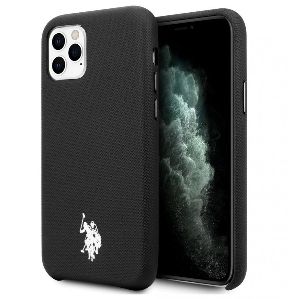 фото Чехол cg mobile u.s. polo assn. wrapped embossed logo iphone 11 pro max черный