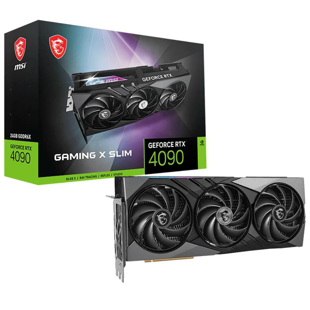 

Видеокарта MSI NVIDIA GeForce RTX 4090 GAMING X SLIM, GeForce RTX 4090 GAMING X SLIM